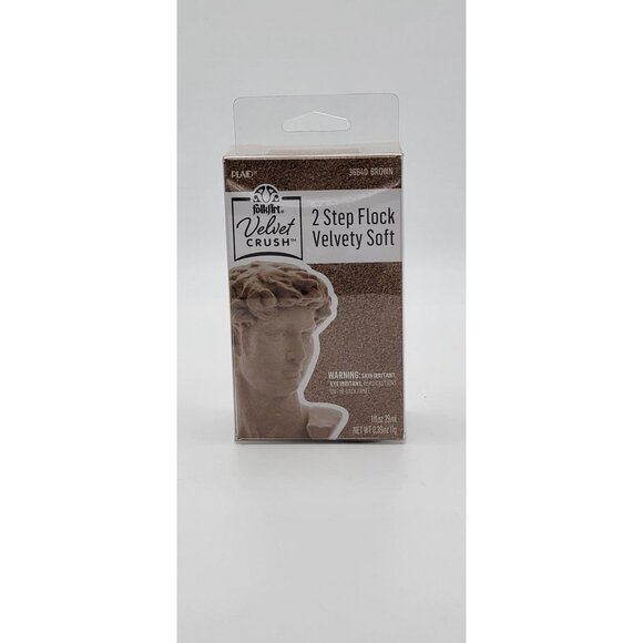 FolkArt Other - FolkArt Velvet Crush – 2 Step Flock Kit (Brown) – Velvety Soft Finish – New Seal